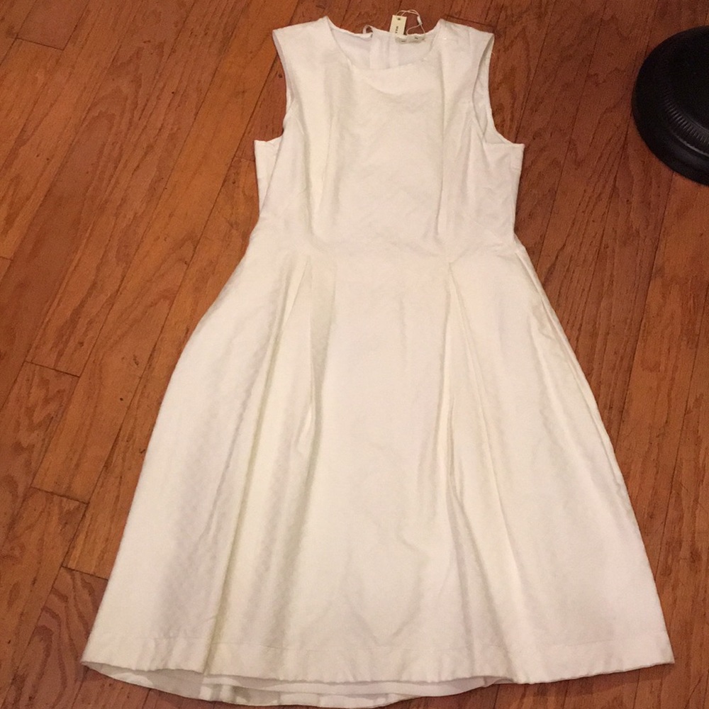 NWT WOMEN’S IVORY JACQUARD FLARE DRESS - Picture 8 of 8
